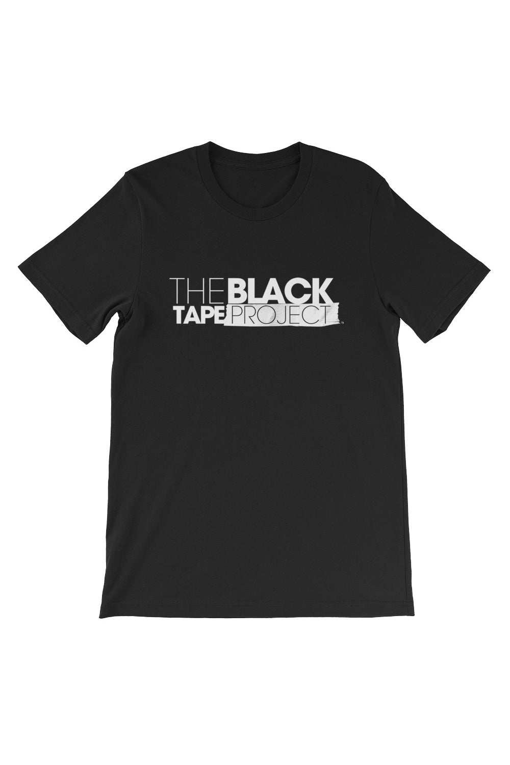 Women's Organic Cotton Black Tape Project Crop Top T-Shirt