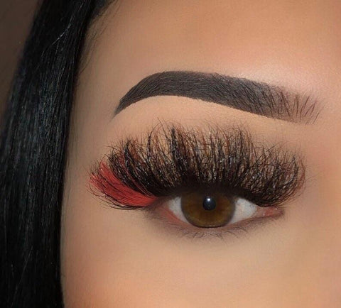 Red Halloween False Lashes 