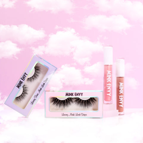 Mink Envy Lashes and Vegan Lip Gloss