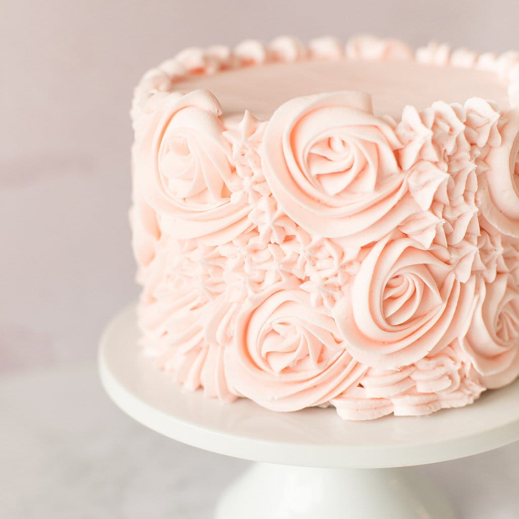 Ombré Rosette Cake - The Little Blog Of Vegan