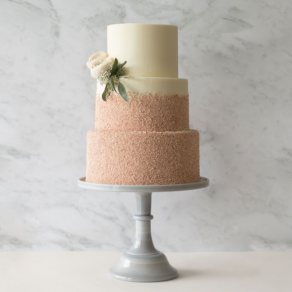 Rose Gold Pink Drip Cake - Honey Bee's Cakes