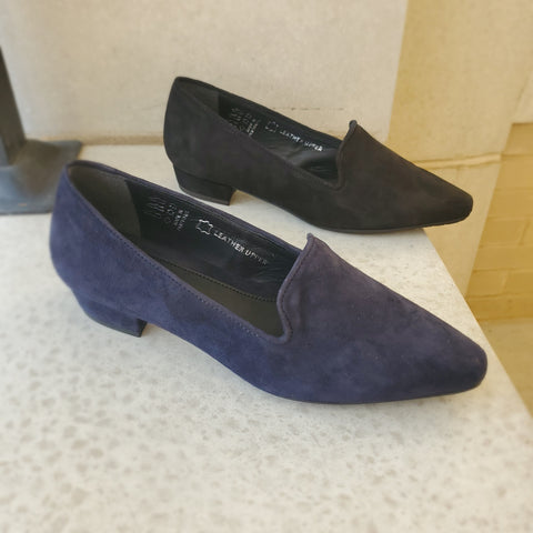 Eric Michael suede low heel pump