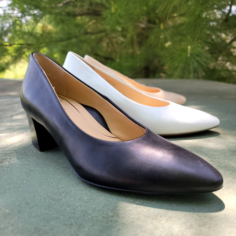 Classic leather pumps never go out of style