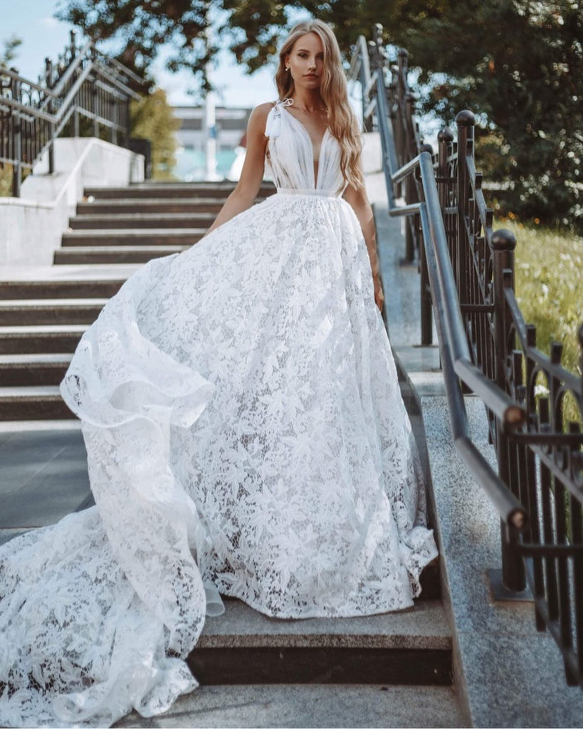 robe de mariée avec corset lacé