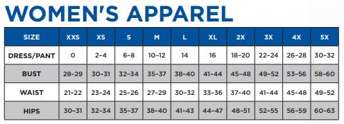 Women's Size Chart