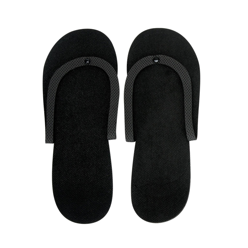 black disposable slippers