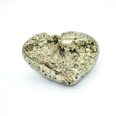 Whyte Quartz Pyrite Druzy Heart Handmade natural crystal stone gem metaphysical properites for love abundance business success