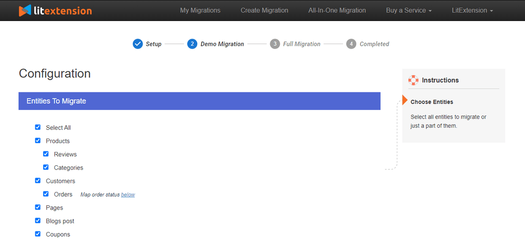 configuration settings of Litextension