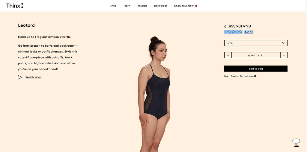 thinx 製品ページ