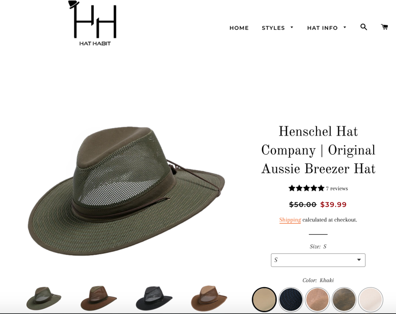 Hat Habit Facebook Landing Page