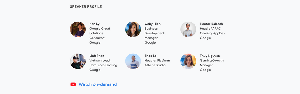 Speaker for Google Webinar