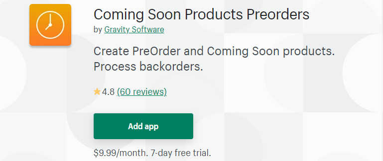 Coming Soon Products Preorders