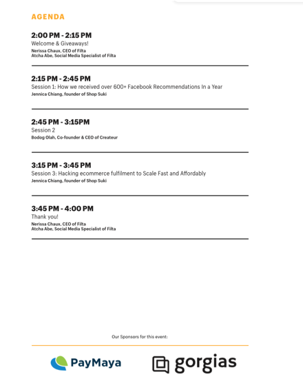 Google webinar's agenda