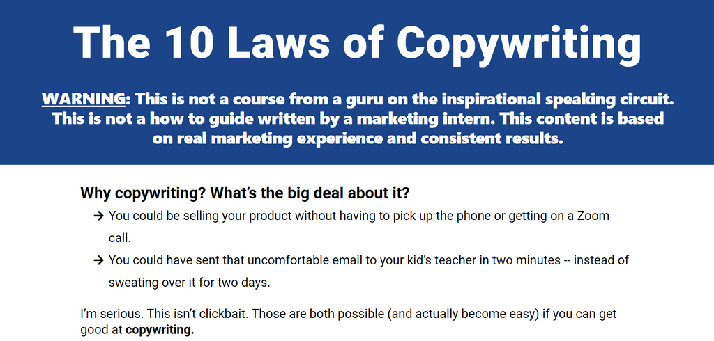 Laws of Copywriting