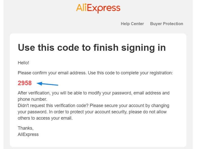 registering for AliExpress Account
