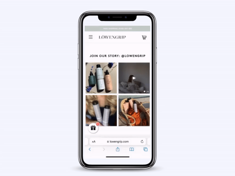lowengrip shop visual on mobile