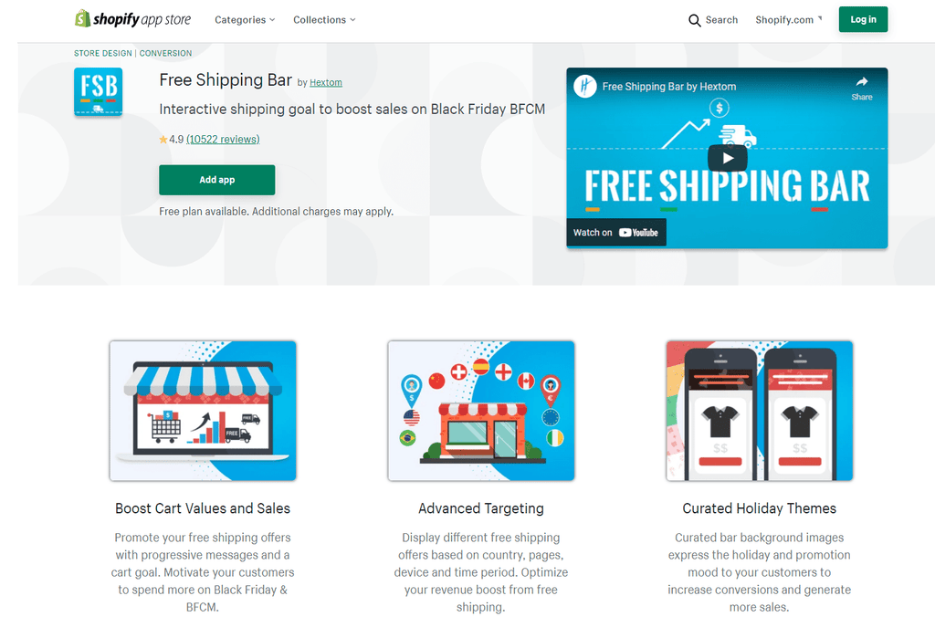 Free Shipping Bar (Dynamic) Shopify App - Your guide to Shopify