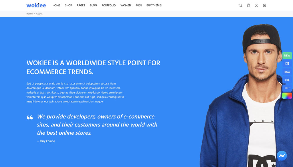 Shopify about us page template