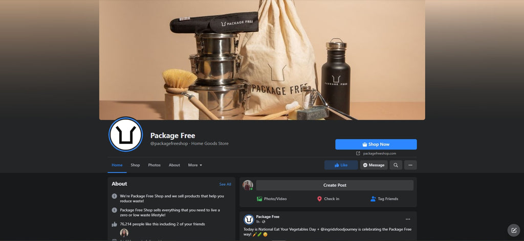Package Free Shopify Facebook store examples