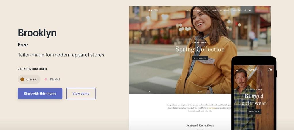 Brooklyn shopify theme
