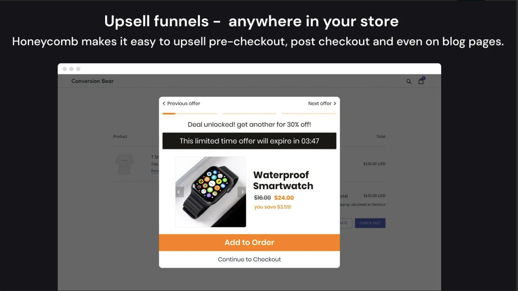 Honeycomb Upsell Funnels