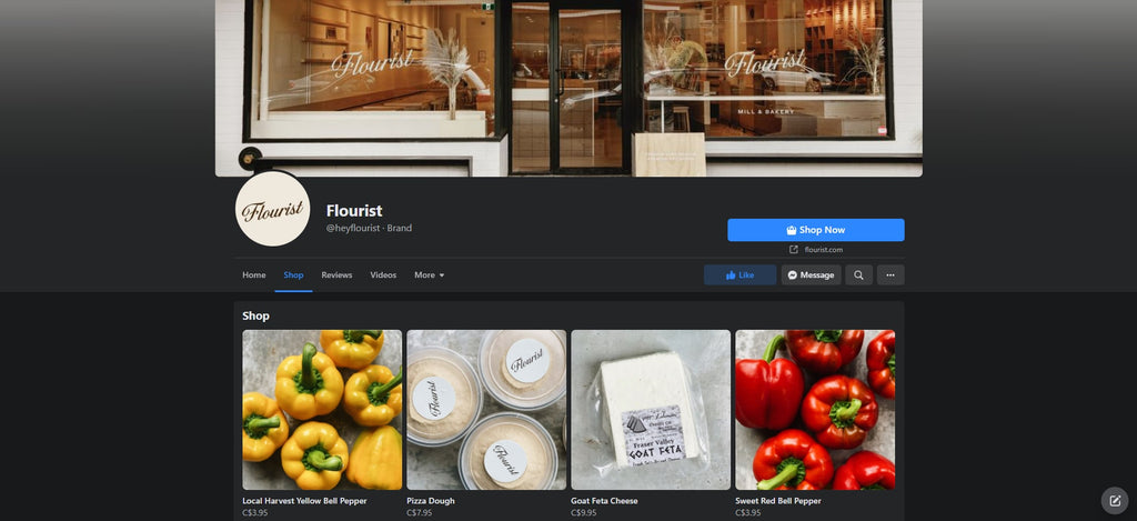 Flourist Shopify Facebook Store examples