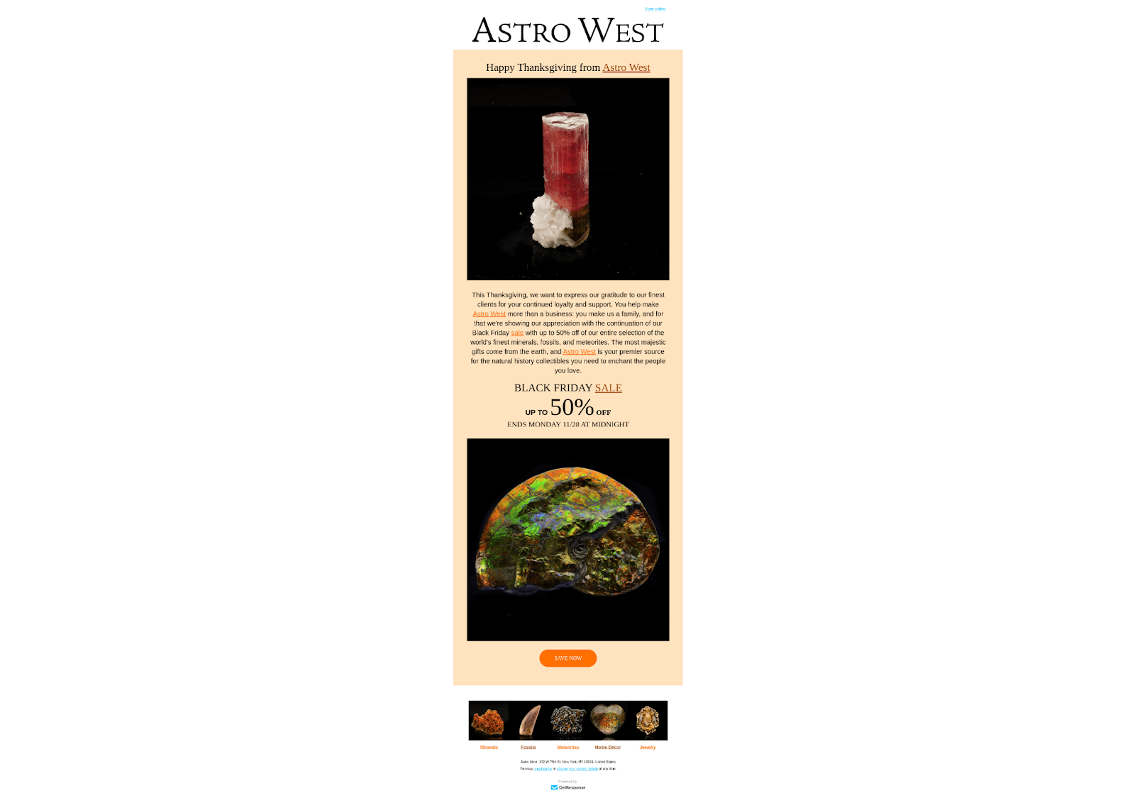 Email campaign - Astro West