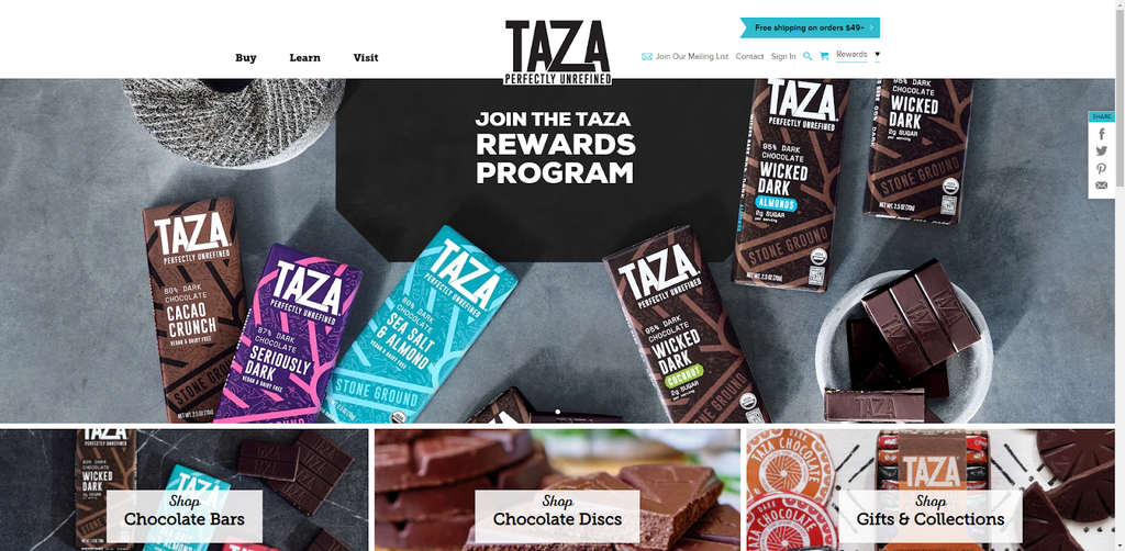 Tazachocolate homepage