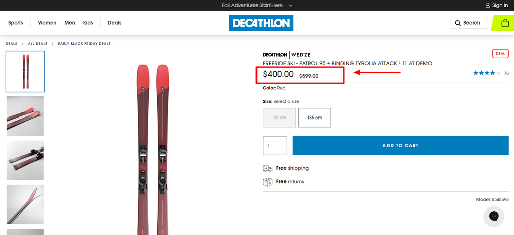 Special discount on one of Decathlon's products