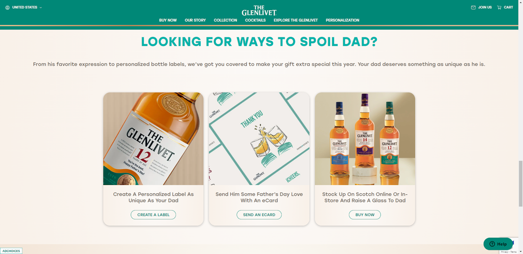 The Glenlivet father day campaign