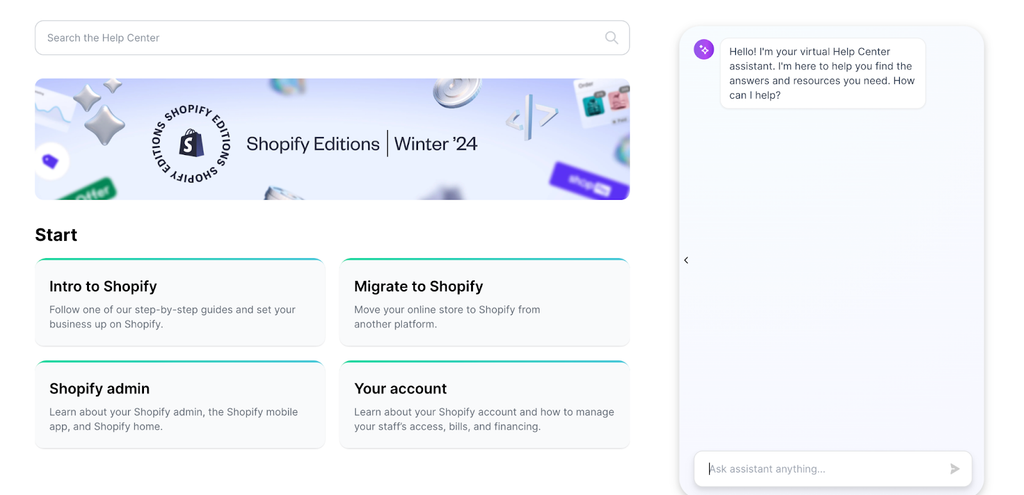 Shopify Help Center and documentation.