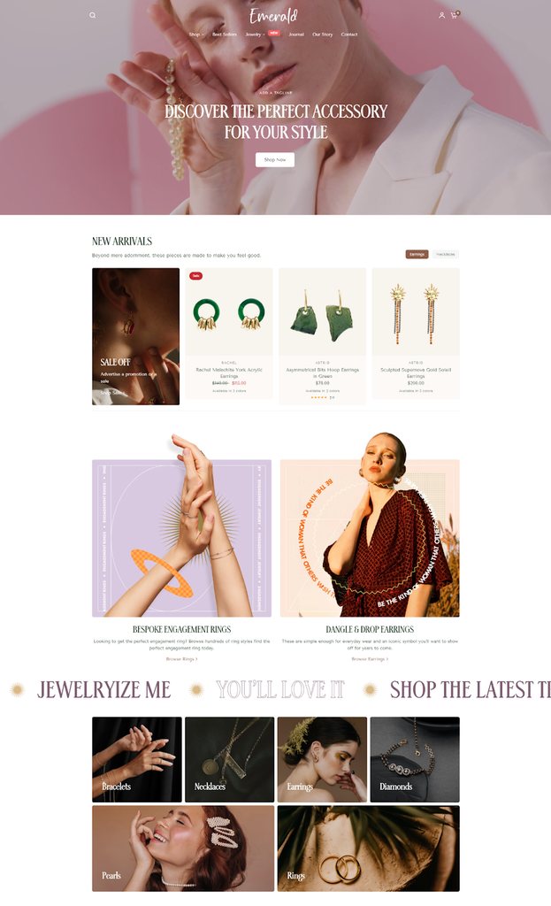 Shopify jewelry theme