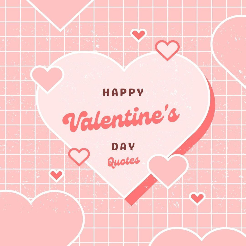 Happy valentine's day quotes with pink and red heart