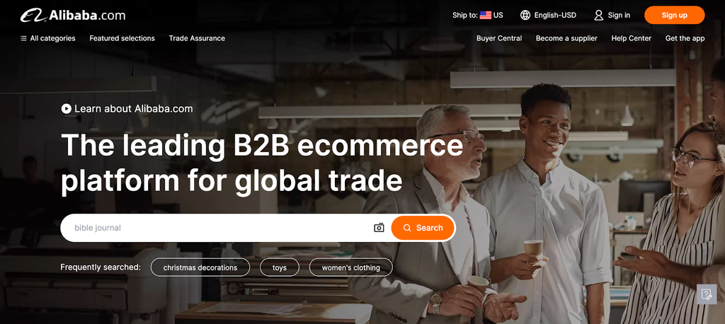 Alibaba is a leading B2B e-commerce platform for global trade.