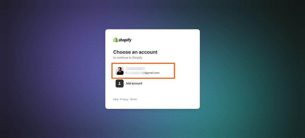 Step 5: Choose an account