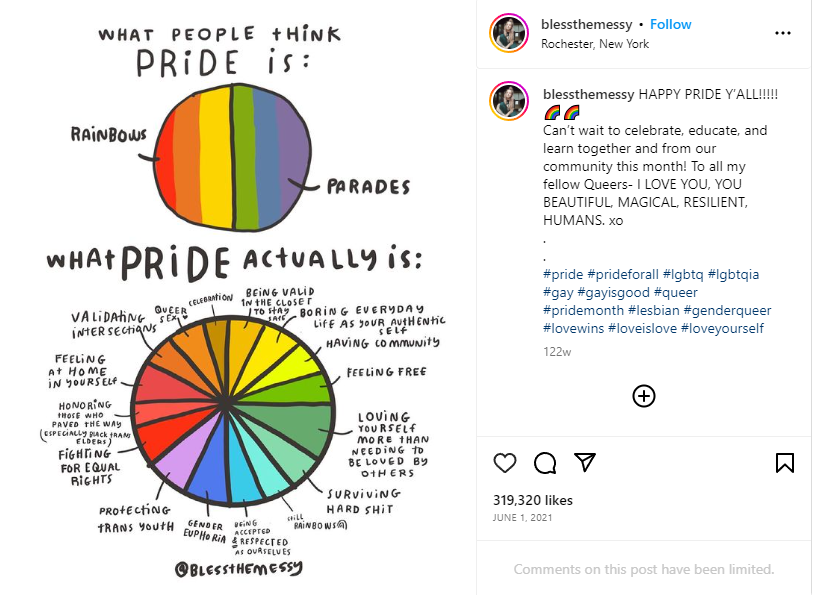 Celebrate pride month on other social media platforms