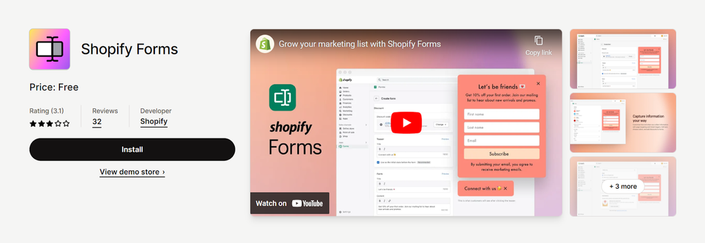 Shopify Forms: Free Lead Capture