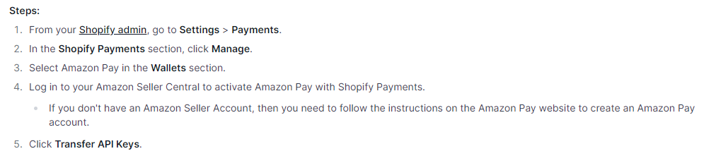 Step to Added Payment Option