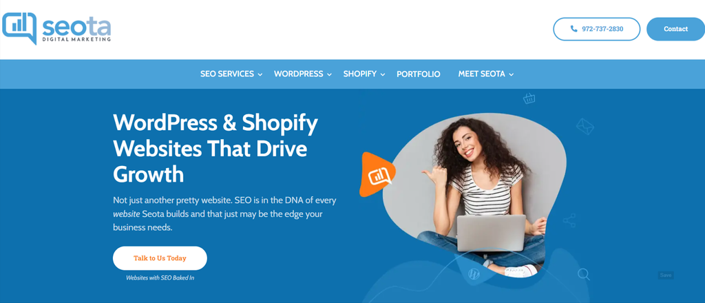 Shopify web development services by Seota