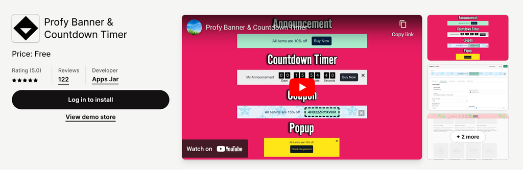 Profy Banner & Countdown Timer By Apps Jar
