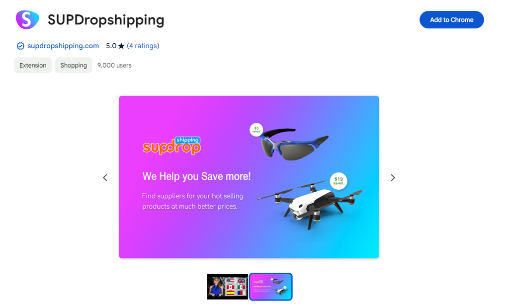 Sup Dropshipping Google Extension For Product Sourcing