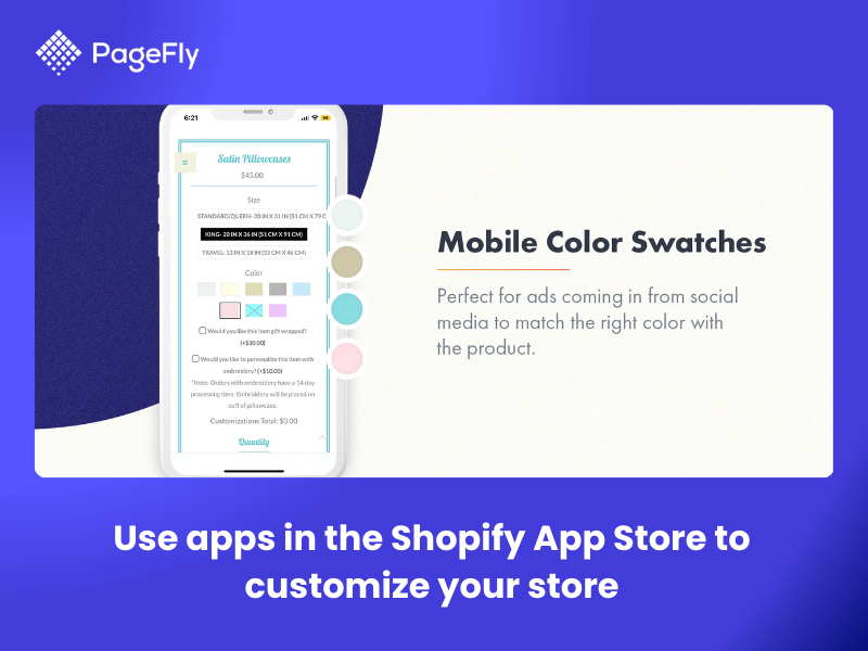 Use apps in the Shopify App Store to customize your store