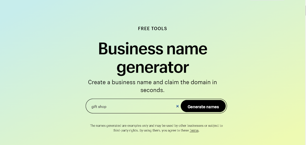 Shopify Business Name Generator