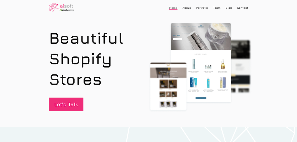 Shopify website development by Aisoft