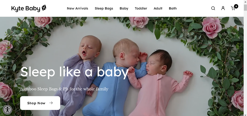 Kyte Baby homepage