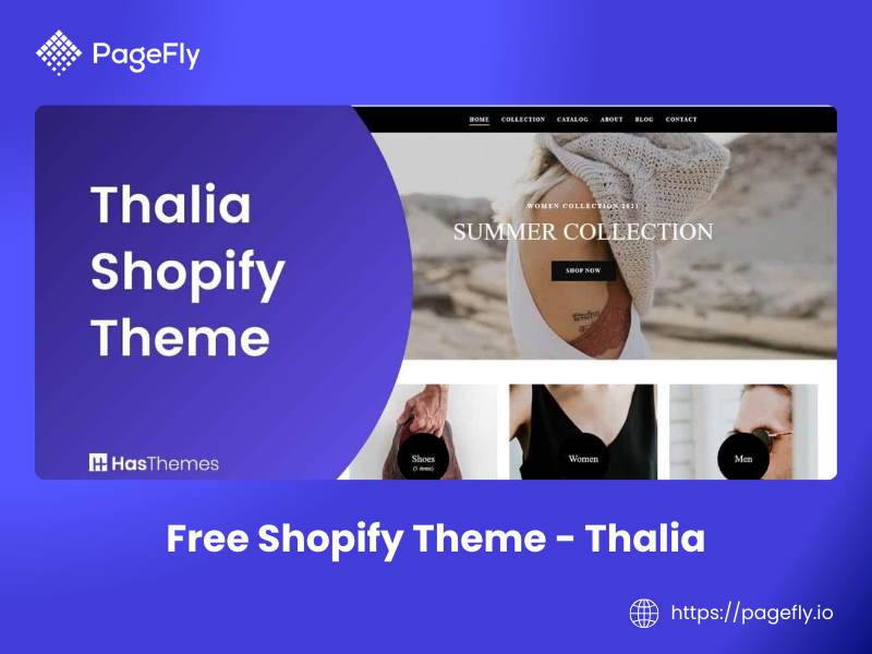Thalia stands out as a complimentary Shopify theme ideally suited for fashion outlets