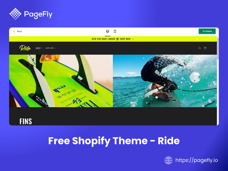 Is Ride a Shopify free theme?