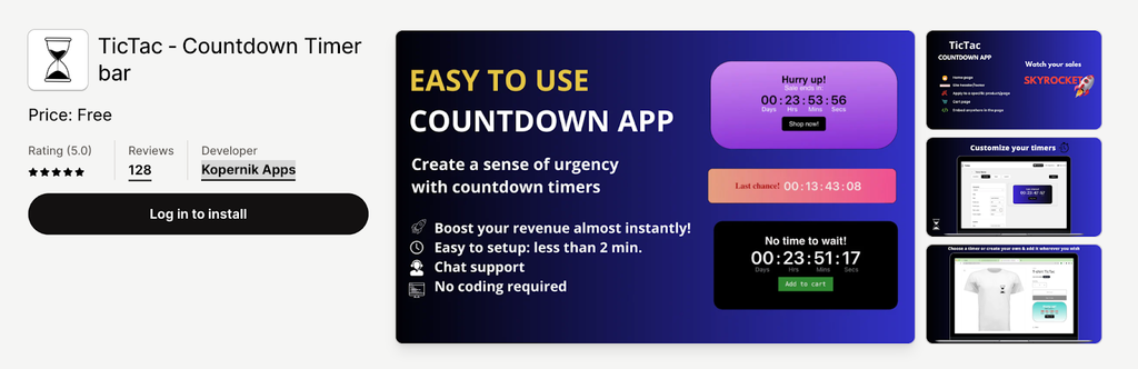 TicTac ‑ Countdown Timer bar By Kopernik Apps