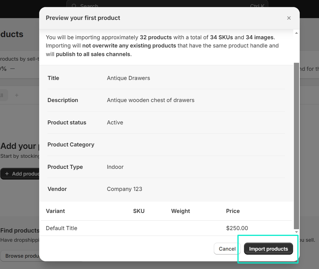 A screenshot of a product listDescription automatically generated