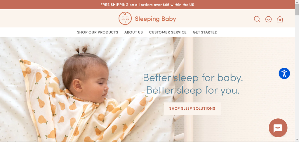 Sleeping baby homepage